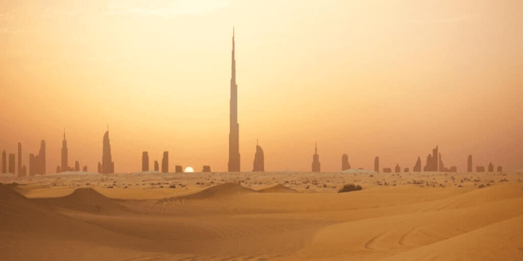 Sunset At Dubai Desert Safari